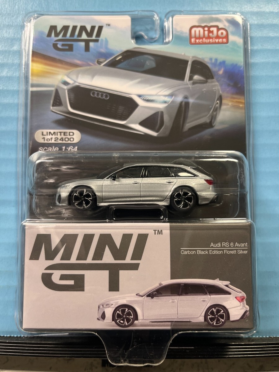 MINI GT Audi RS 6 Avant カーボンブラックエディション 1/64 MINI GT MIJO EXCLUSIVE AUDI RS 6 AVANT CARBON BLACK
