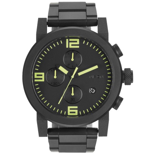 Nixon Men's The Ride SS Black Dial Watch - A347-1256 - 第 1/1 張圖片