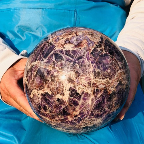 9.04LB Bola de Amatista Natural Soñadora Cuarzo Cristal Esfera Cristal Curativo 287 - Imagen 14 de 15
