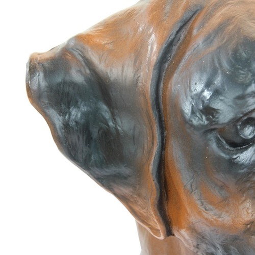 Great Dane uncropped brown, dog head urn made of Resin, ArtDog, USA - Picture 8 of 12