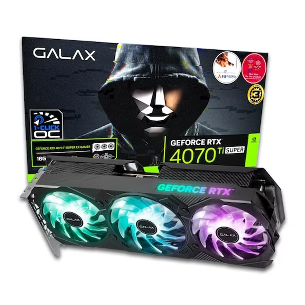 GALAX NVIDIA GeForce RTX 4070 Ti SUPER EX GAMER BLACK OC D6X GALAX NVIDIA GeForce RTX 4070 Ti SUPER EX GAMER BLACK OC D6X