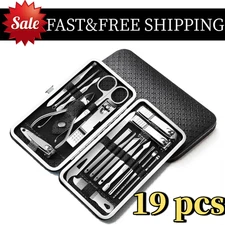 Women Men Manicure Pedicure Set Finger Toe Nail Clippers Scissors Grooming Kit.