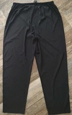 Citron Santa Monica Silk Loose Fit Pants Womens Small Black Casual Elastic NWT
