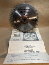 RARE Sears Craftsman Excalibur Twin Blade Carbide Tipped Dado 932708