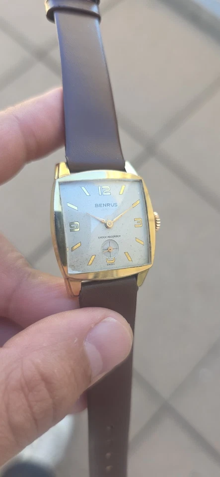 Reloj Amortiguador Vintage Benrus 21 Joyas DN 4A1 Hombre 29mm Cojín Funciona Foto 3 de 4