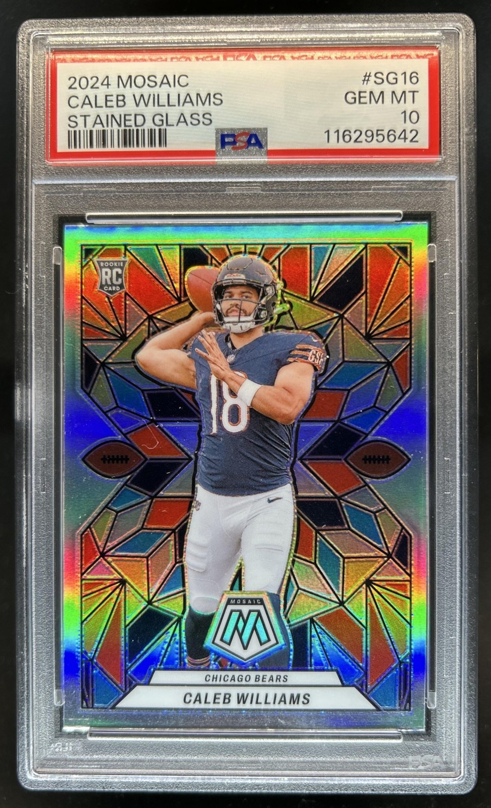 Caleb Williams Panini Mosaic Stained Glass #SG16 Base