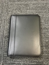 VTG Rolodex Leather Planner Organizer 3 Ring Black, R0 610