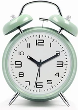 Loud Alarm Clock for Heavy Sleepers Adults, Metal 4 Inches Twin Bell Battery Ope