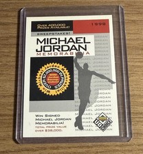 1998 Upper Deck UD Choice Michael Jordan Memorabilia Sweepstakes Card SW1