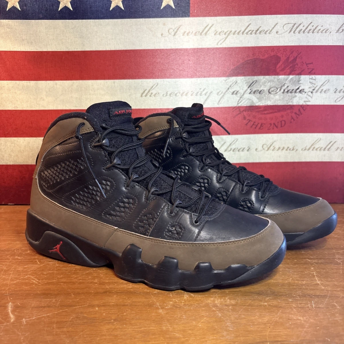AIR JORDAN 9 RETRO OLIVE SZ 8.5 USED Air Jordan 9 olive (USED) – Viper Soles main image 4