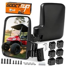 Golf Cart Mirrors, No Drilling Golf Cart Side Mirrors for Club Car EZGO YAMAHA