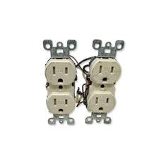 Leviton 15A 125V Tamper-Resistant Duplex Outlets - White Lot of 2 