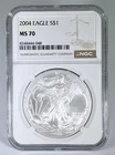 Photo of a 2004 American Silver Eagle from an eBay listing that sold on Jul 18, 2026