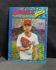 2026 Topps Heritage Yusei Kikuchi Angels Blue Sparkle SP #167