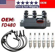 IGNITION COIL & SPARK PLUG & WIRE SET For 2005-2010 Ford Mustang V6 4.0L FD480