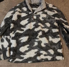 True Grit for Gearhead Women's Large Sherpa Sweater Pink 1/4 Zip Fleece Pullover