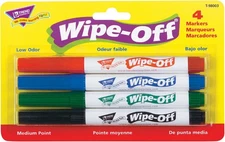 4-Pack Standard Colors Wipe-Off® Markers 