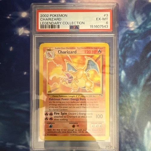Pokémon Charizard 3/110 Legendary Collection Rare Regular English PSA 6 2002