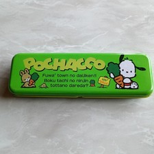 Retro item Sanrio POCHACCO can pencil case made in Japan