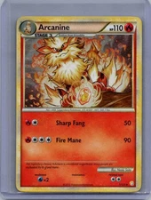 Arcanine 1/123 Pokemon TCG HeartGold & SoulSilver HGSS Holo Rare LP