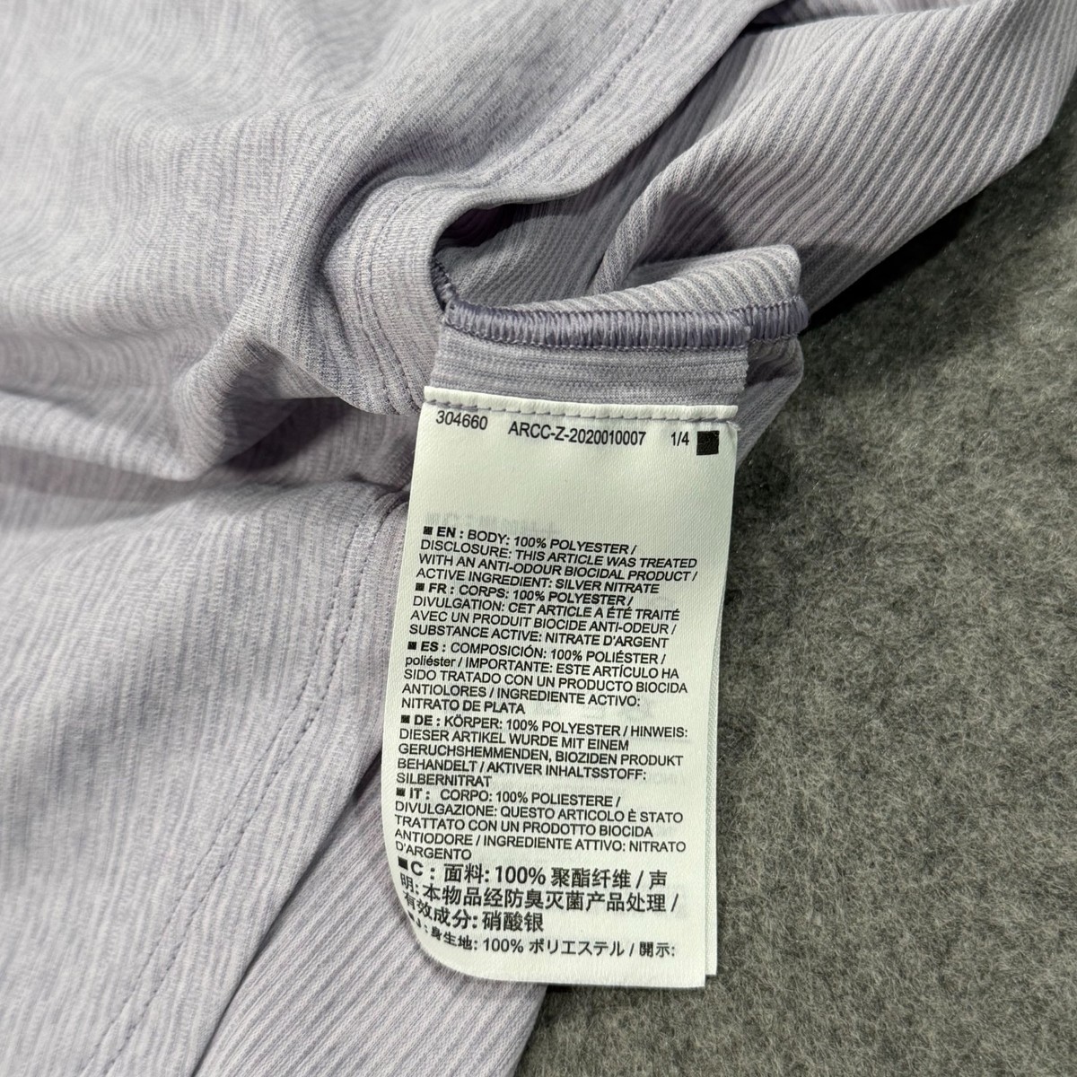 Arc'teryx Mirai Heather Purple Kadem Long Sleeve Top Women's Size Medium View 4