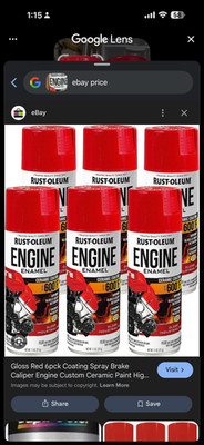 Gloss Red 5pck Coating Spray Brake Caliper Engine Custom Ceramic Paint High Temp