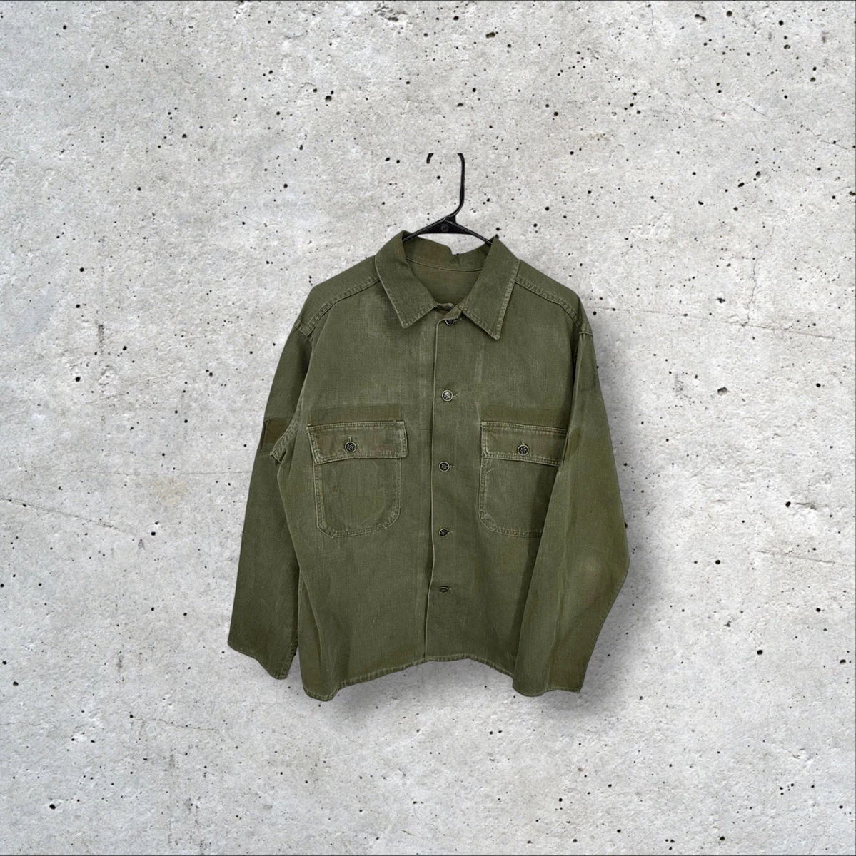 Vintage Us Military 40S-50S USA M-41 Hbt Jacket 13 Star Khaki Size