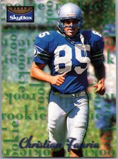 1995 SkyBox Premium #193 Christian Fauria RC Rookie Card. rookie card picture