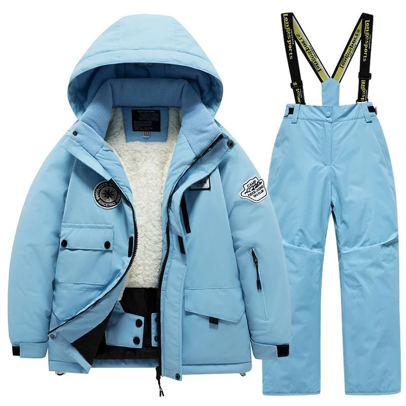 Kids Ski Suit Boys Girls – Thick Waterproof Warm Snow Outfit for Children - Image 3 of 4