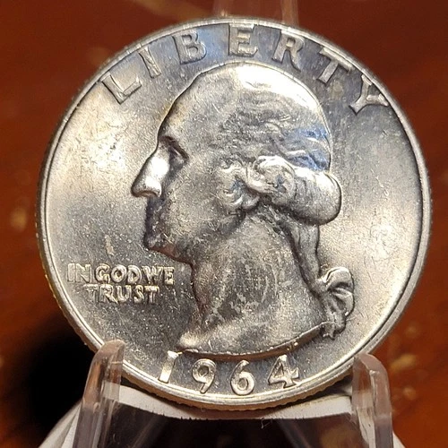1964 D Washington Quarter BU Uncirculated Mint State 90% Silver 25c US Coin