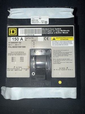 Square D FHL3600015M1586 150A 600V 3PH Molded Case Switch Circuit Breaker