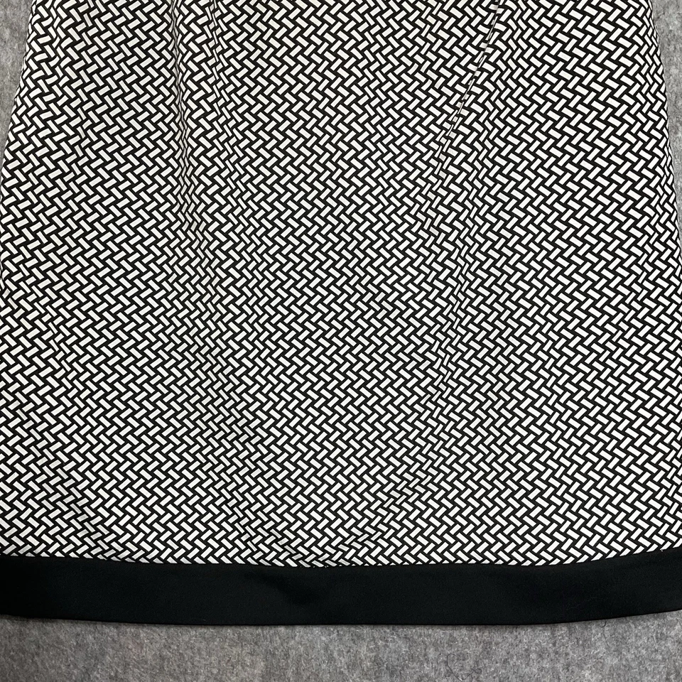 Vestido Tahari Feminino Plus 1X Preto Geométrico Midi Escritório Clássico Cápsula Mínima - Imagem 4 de 4