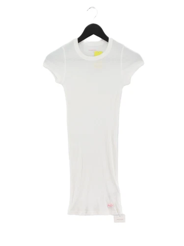 Alexander Wang Vestito Donna Midi XS Bianco 100% Cotone Bodycon