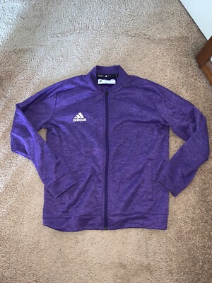 ADIDAS PURPLE BOMBER JACKET MENS L USED