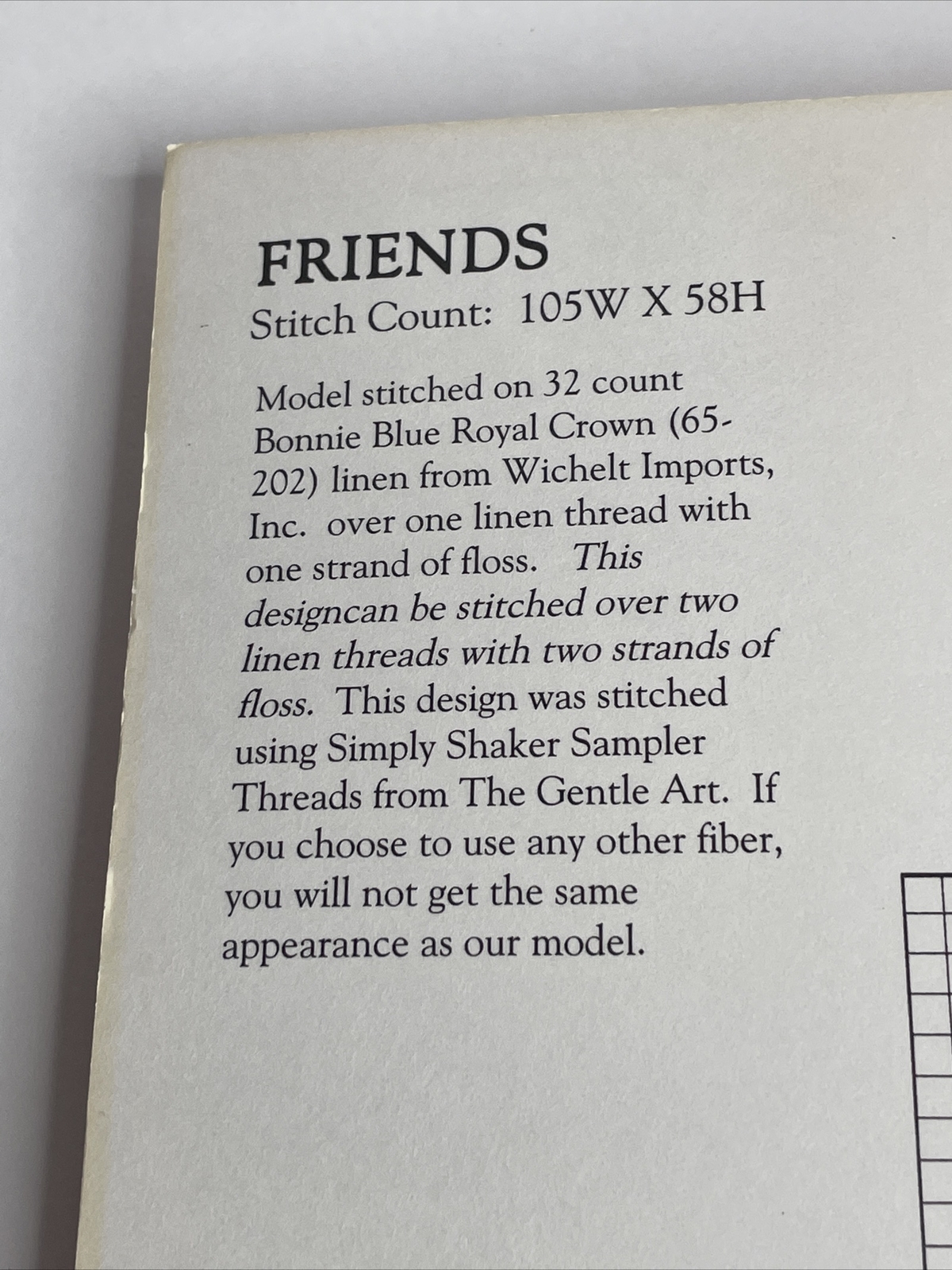 Twisted Threads  Friends  Cross Stitch Pattern