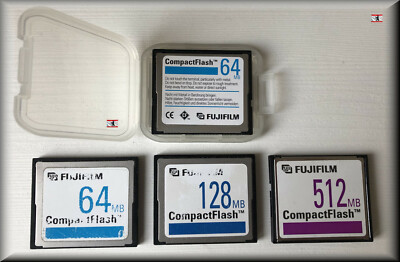 FUJI FILM Compact Flash CF-Card 64 128 256 512 2048 4096 MB mit Schutzhülle