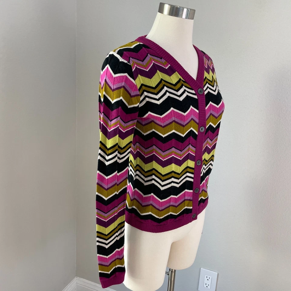 MISSONI for Target Girls XL Chevron Knit Button Up Cardigan Sweater - Image 2 of 4