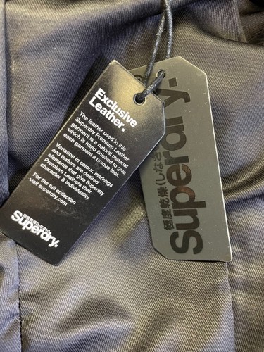 BNWT SUPERDRY BLACK COLLARLESS ZIP UP BIKER JACKET SIZE XXS UK 6 - 第 7/7 張圖片