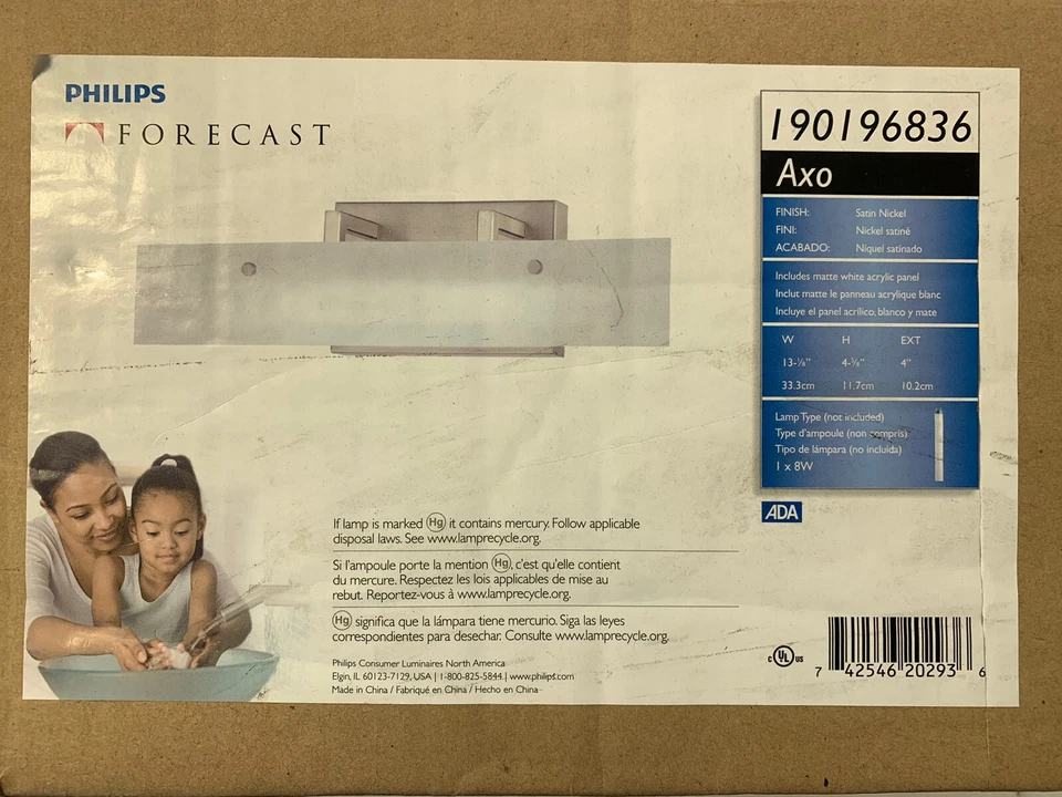 Philips Forecast 190196836 Axo luz de baño, níquel satinado - ¡ENVÍO GRATUITO! Foto 4 de 4