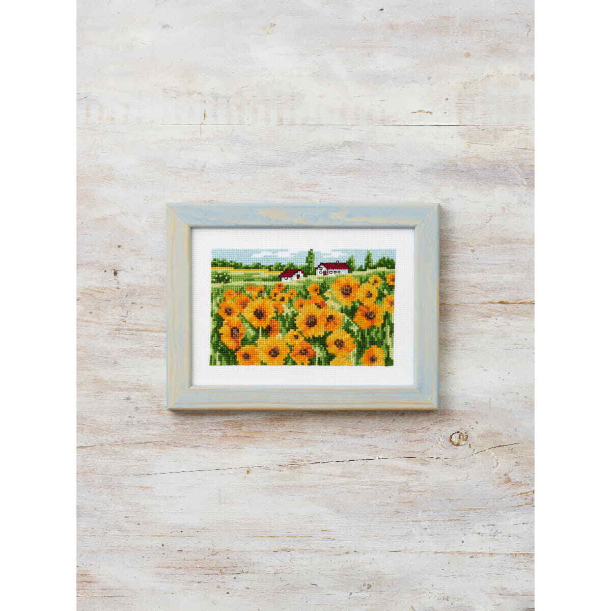 Permin counted cross stitch kit ""Sunflowerfield"", 18x13cm, DIY, 13-1326