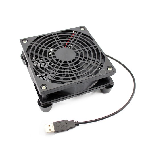 DIY TV Routers Set-top Boxes Fan Cooler Cooling Silent 120mm Fan DC 5V USB - Picture 2 of 11