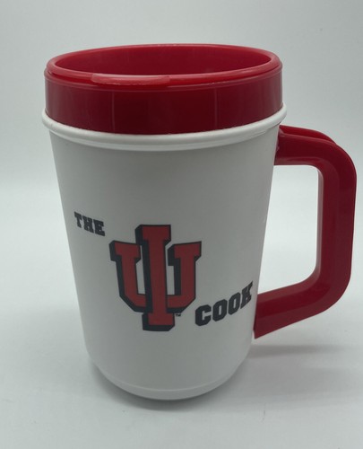 INDIANA UNIVERSITY Plastic Travel Mug With Lid 24 Oz The IU Cook Vintage USA - Picture 3 of 8