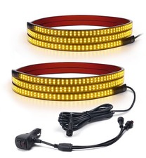 2pcs 70 Running Board Led Strobe Light Strip Amber For Tow Truck Snow Plow Suv