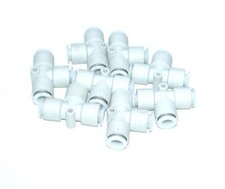 Lot of 8 SMC 10 mm Pneumatic Push Lock TEE Fittings