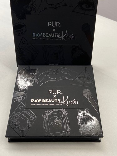 Pure X Raw Beauty Kristi Double-Sided Pressed Pigment EYESHADOW Palette x18 Gift