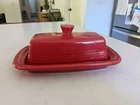 Fiesta Homer Laughlin HLC Fiestaware USA Red Covered Butter Dish With Lid