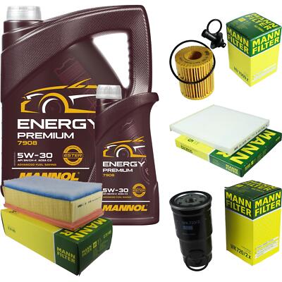MANNOL 6L Energy Premium +MANN-FILTER für Toyota Avensis Kombi T25 2.2 D-CAT
