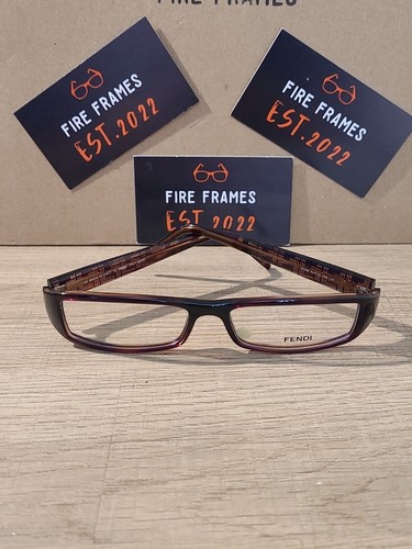 Fendi F719 238 Brown Fendi Print Eyeglasses Frames Fendi Glasses 52-15-130 RARE - Picture 2 of 9