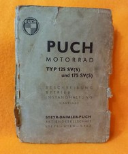 PUCH Motorrad 125 SV (S) 175 SV (S) Beschreibung 1. Auflage