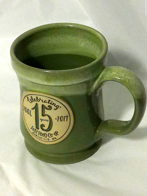 Deneen Pottery Ceramic mug  Just Food Co-op  15 years  Northfield MN. Handthrown